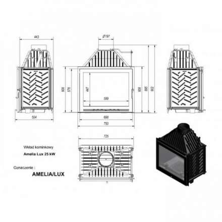 Каминная топка Kratki Amelia/LUX в Могилеве
