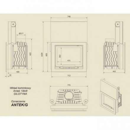Каминная топка Kratki Antek/G в Могилеве