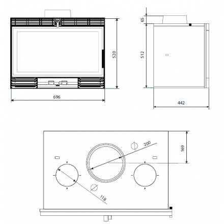 Каминная топка Ferguss FG753 с шибером в Могилеве