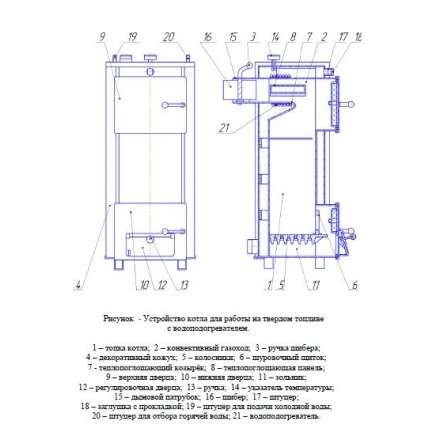 Твердотопливный котел Теплоприбор КС-Т-12,5 с РТ Амазонка бай фото в Могилеве