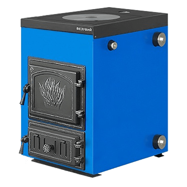 Котел твердотопливный Везувий Эльбрус-14 с плитой Везувий Амазонка бай фото в Могилеве