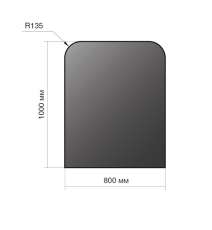 Лист напольный Везувий, 2мм, черный 1000*800*2 R135 в Могилеве