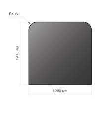 Лист напольный Везувий, 2мм, черный 1200*1200*2 R135 в Могилеве