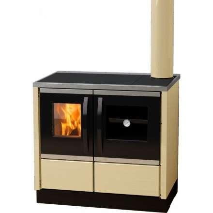 Плита на дровах MBS Thermo Rocky (с водяным контуром) кремовая фото в Могилеве