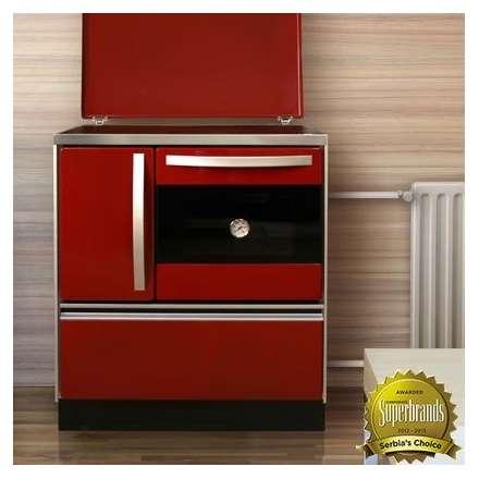 Плита на дровах MBS Thermo Royal 720 P3 (с водяным контуром) красная купить в Могилеве